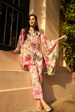 Load image into Gallery viewer, Floral Fantasy Mandarin Collared Kaftan Shirt Top - Pink Magic