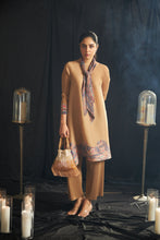Load image into Gallery viewer, Lowyl Paisley Printed Tunic Set With Scarf - Beige