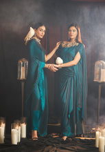 Load image into Gallery viewer, Avyah Divine Cape with Dhoti Skirt - Deep Teal