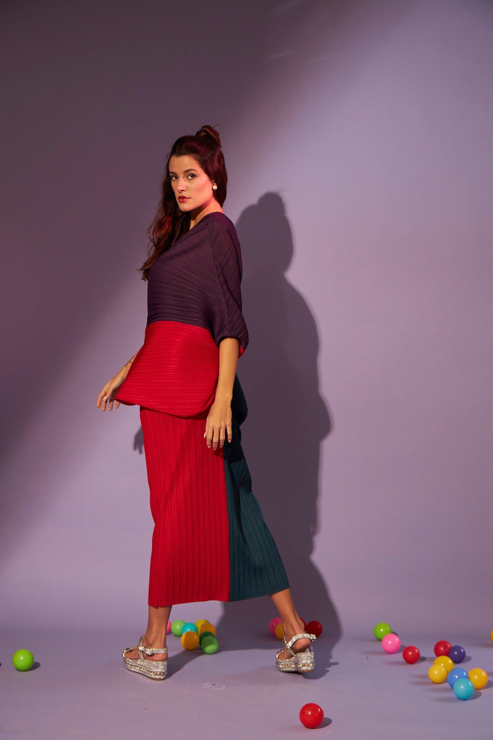 Pleated Kimono Dress At Tasuvure