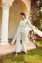 Load image into Gallery viewer, Exquisite Embroidered Lace Kurta With Sharara Pants - Frost Blue