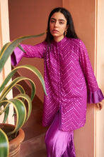 Load image into Gallery viewer, Myra Mirror Work Fragrant Tunic Set - Hibiscus