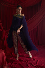 Load image into Gallery viewer, Divine Embroidered Cape with Brocade Pants - Purple