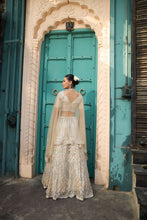 Load image into Gallery viewer, Ira Ivory Indulgence Ghaghra And Chunni - Ivory And Gold