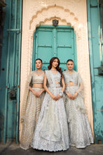 Load image into Gallery viewer, Saira Sequined Symphony Ghaghra And Chunni - Silver