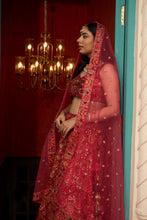 Load image into Gallery viewer, Saira Sequined Symphony Ghaghra And Chunni - Red