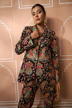 Load image into Gallery viewer, Elizey Paisley Embroidered Power Suit - Black