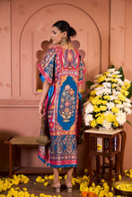 Load image into Gallery viewer, Banarasi Begum Embroidered Kaftan with Pant - Blue