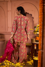 Load image into Gallery viewer, Elizey Paisley Embroidered Sharara Set - Fuschia