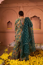 Load image into Gallery viewer, Elizey Paisley Embroidered Sharara Set - Green