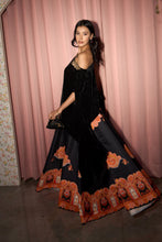 Load image into Gallery viewer, Digital Printed Ghagra with Embellished Blouse - Orange Black