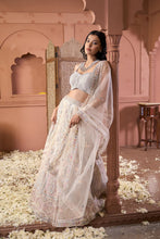 Load image into Gallery viewer, Saira Embroidered Ghaghra with Pearl Blouse And Chunni - Pastels