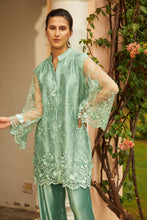 Load image into Gallery viewer, Sahanna Scalloped Tunic Co-ordinated with Pleated Pants - Cool Green