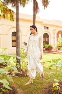 Seraphic Sequins Potli UpDown Tunic with Dhoti Pants - White