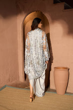 Load image into Gallery viewer, Slip Easy Dress With Chantilily Lace Cape - Silver