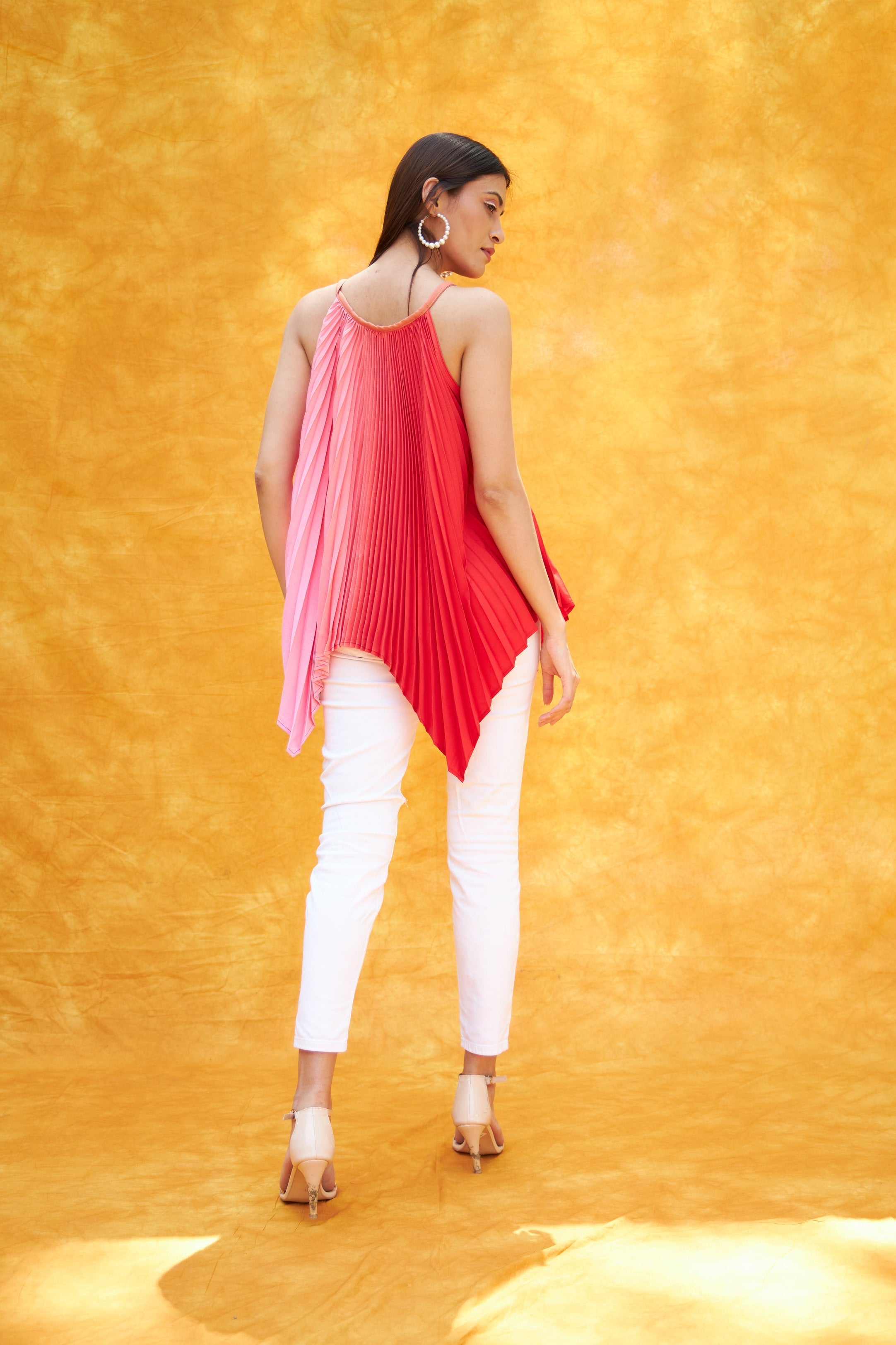 Vivian Sunburn Tank Top - Vermillion