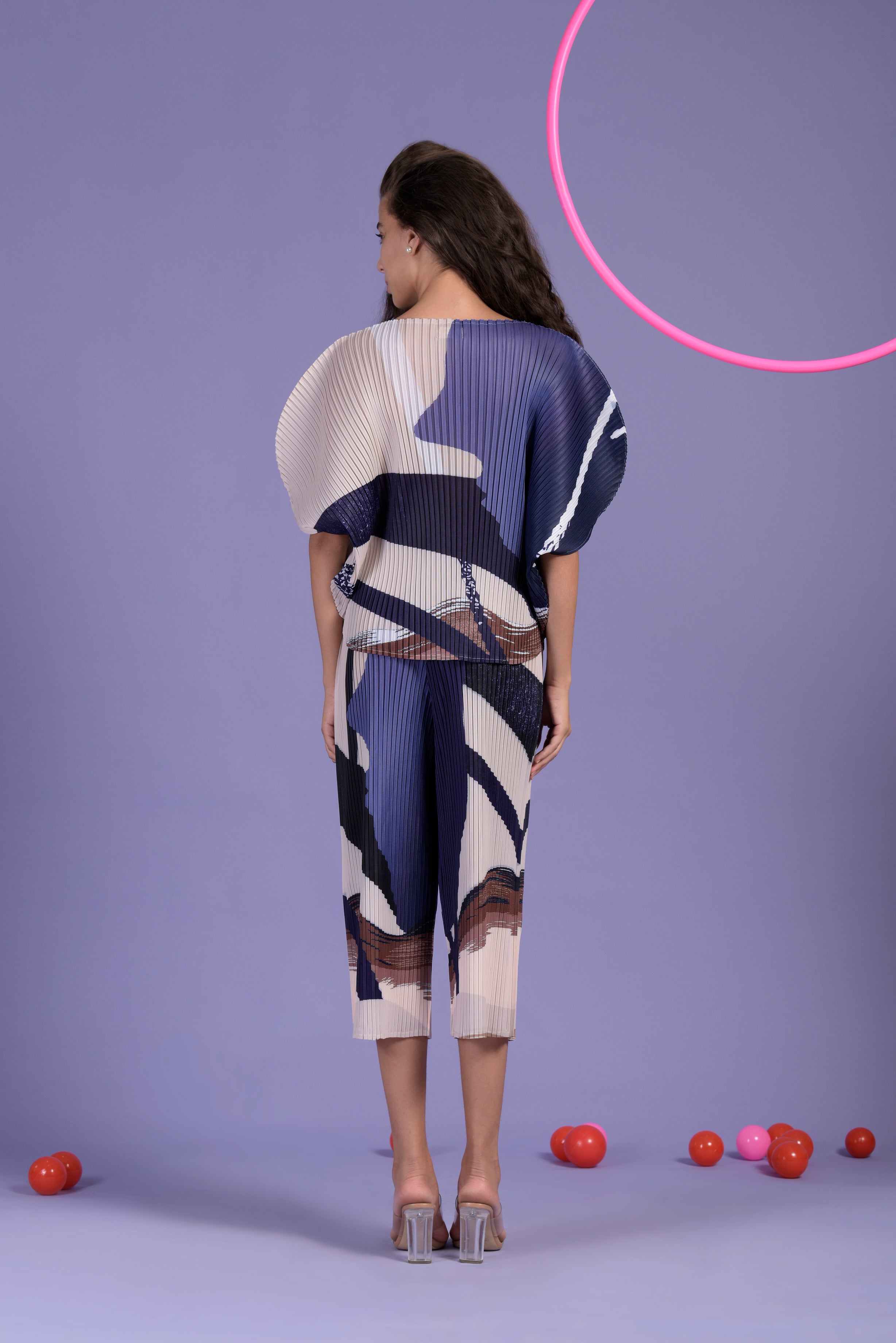 Kenny kaliedoscope Co-ord Set - Coral Blue