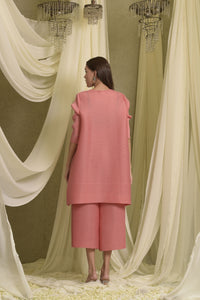 Kiara Kurta with Pleated Culottes Pants - Peach