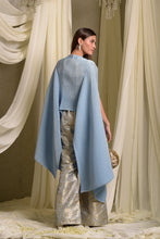 Load image into Gallery viewer, Divine Embroidered Cape With Brocade Palazzo Pants - Powder Blue