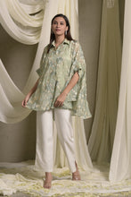 Load image into Gallery viewer, Elahe Embroidered Rose Shirt - Sage Green