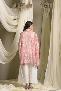 Elahe Embroidered Rose Shirt - Pink