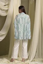 Load image into Gallery viewer, Elahe Embroidered Rowan Shirt - Aqua Blue