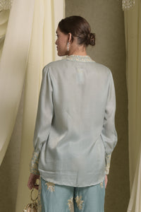 Reyna Gara Glazed Shirt - Mint