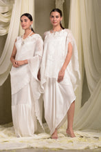 Load image into Gallery viewer, Pristine Pleated Gown Saree with Belt - Ivory