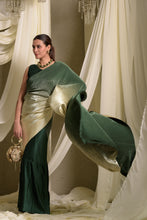 Load image into Gallery viewer, Idylic Adorned Gown Saree With Umbrous Palla - Emerald Green