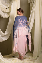 Load image into Gallery viewer, Slip Easy Dress With Organza Cape - Pink &amp; Blue