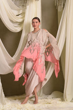 Load image into Gallery viewer, Slip Easy Dress With Organza Cape - Beige Pink