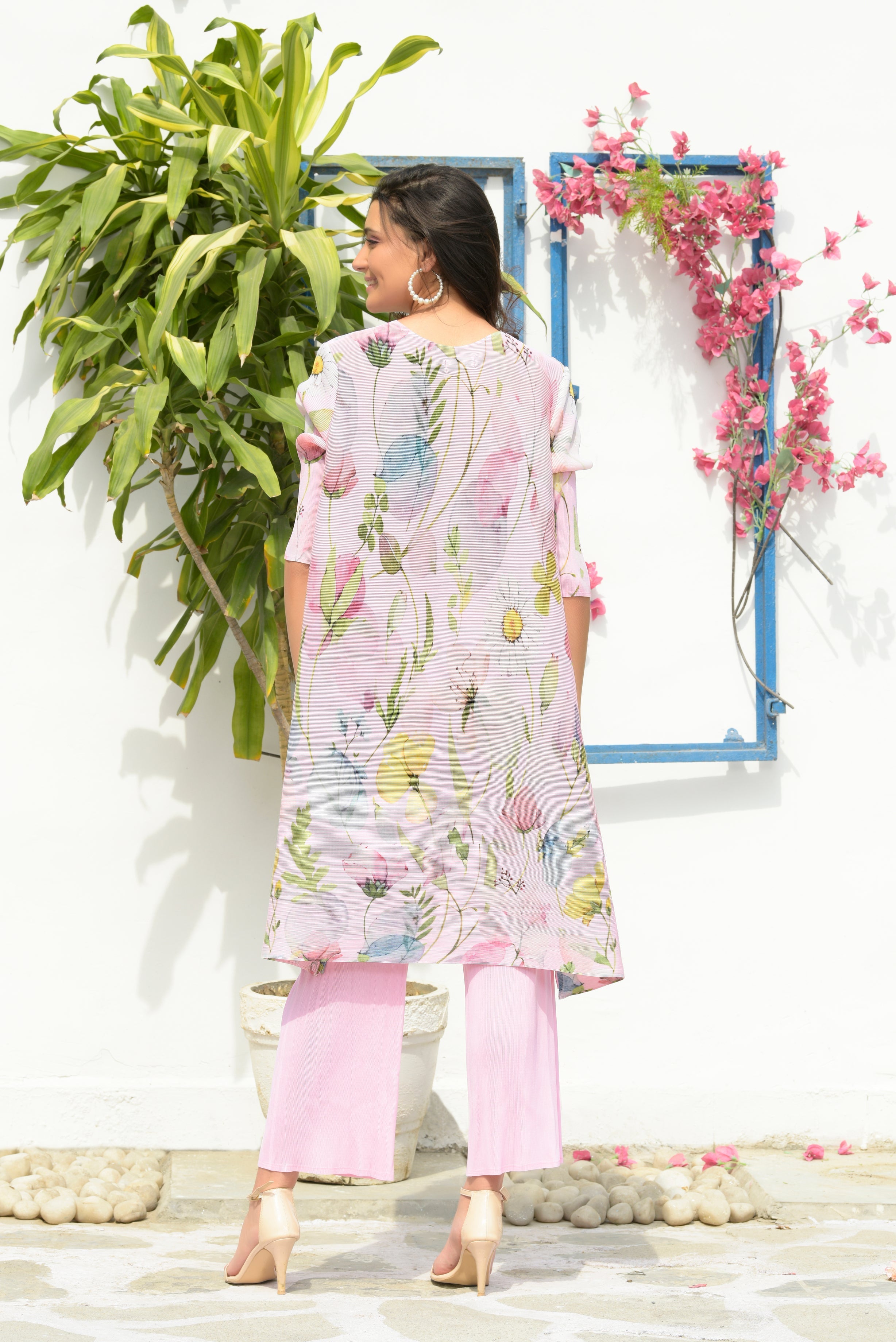 Laylon Lillies Floral Tunic Set - Pink