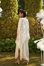 Load image into Gallery viewer, Slip Easy Dress With Organza Cape - Fairy White