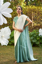 Load image into Gallery viewer, Idylic Adorned Gown Saree With Umbrous Palla - Mint Green