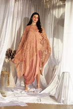 Load image into Gallery viewer, Slip Easy Dress with Organza Cape - Blush Peach