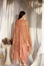 Load image into Gallery viewer, Slip Easy Dress with Organza Cape - Blush Peach