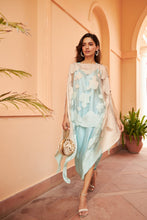 Load image into Gallery viewer, Slip Easy Dress with Organza Cape - Blush Green