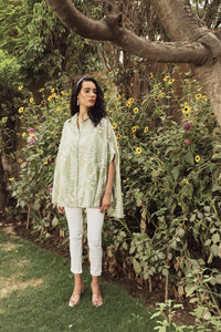 Elahe Embroidered Rowan Shirt - Mint Green