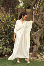 Load image into Gallery viewer, Divine Sequins Embroidered Kaftan - White