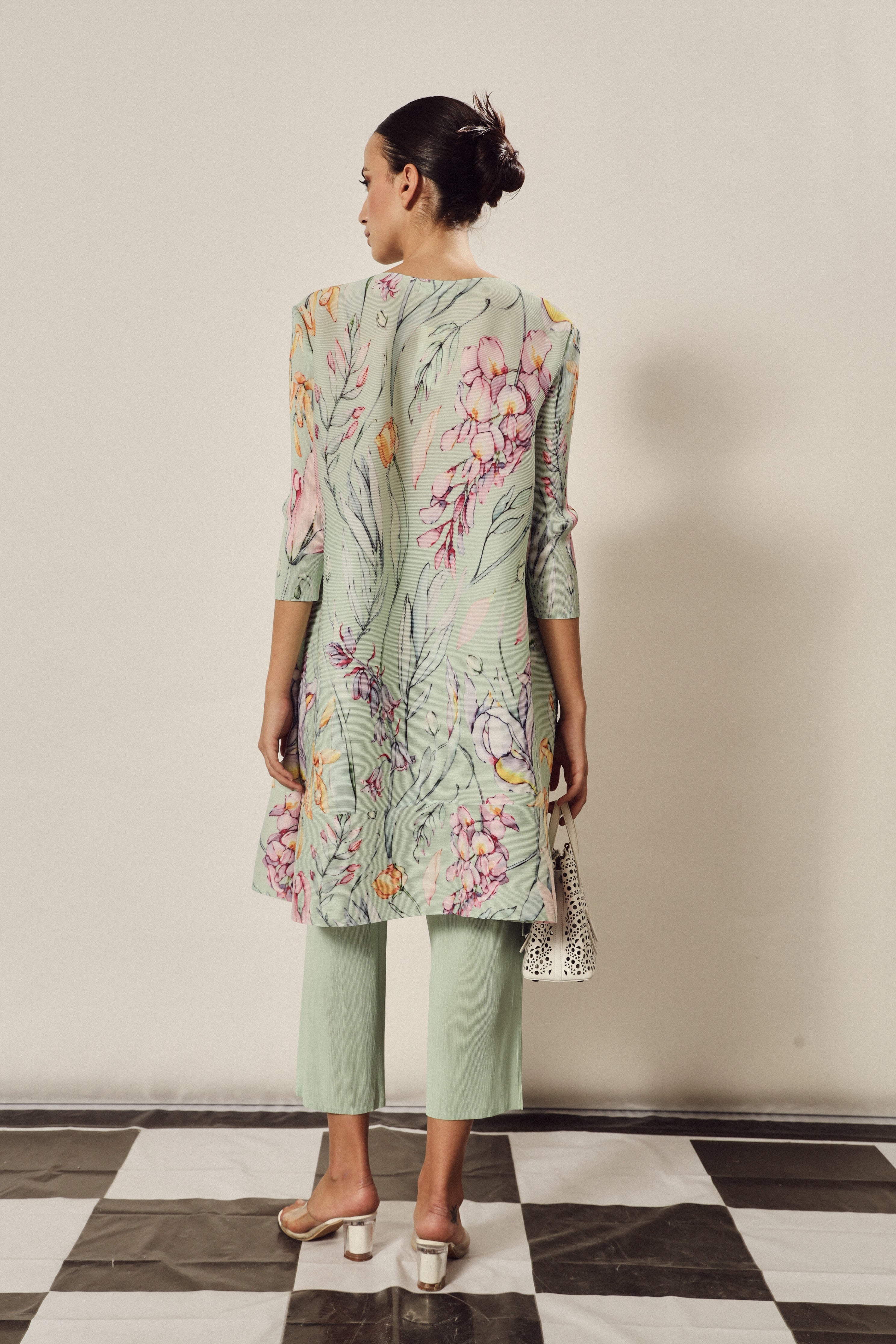 Laylon Lillies Floral Tunic Set - Mint Green