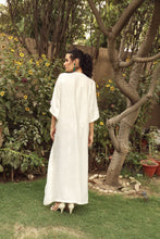 Load image into Gallery viewer, Divine Sequins Embroidered Kaftan - White