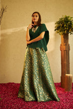 Load image into Gallery viewer, Nora Signature Top with Brocade Ghagra - Green