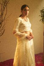 Load image into Gallery viewer, Bella Beads and Sequence Lehenga  with Sleeve Crop Top - Fawn