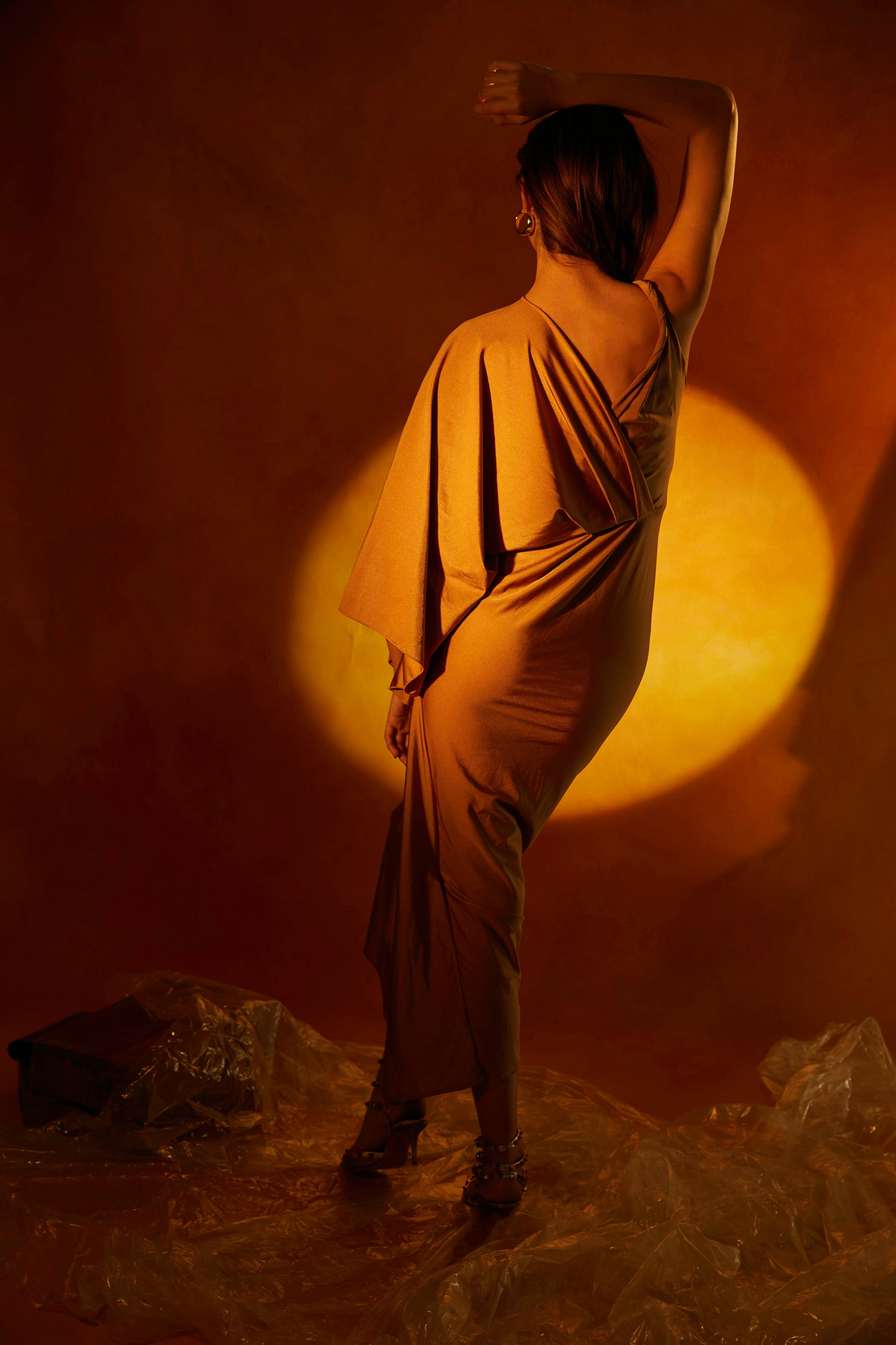 Diana Flared Sleeve Maxi Dress - Amber