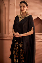 Load image into Gallery viewer, Pataka Black Cape with Brocade Pants