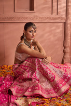 Load image into Gallery viewer, Banarasi Begum Ghaghra And Chunni - Rani Pink