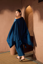 Load image into Gallery viewer, Divine Sequins Embroidered Cape Co-ordinated with Pants - Navy Blue