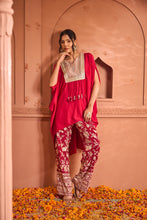 Load image into Gallery viewer, Reyna Gara Glazed Kaia Kaftan Top -Red