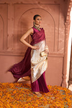 Load image into Gallery viewer, Idylic Adorned Gown Saree With Umbrous Palla - Wine