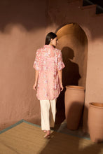 Load image into Gallery viewer, Elahe Rose Embroidered Tunic With Pleated Pants - Pink